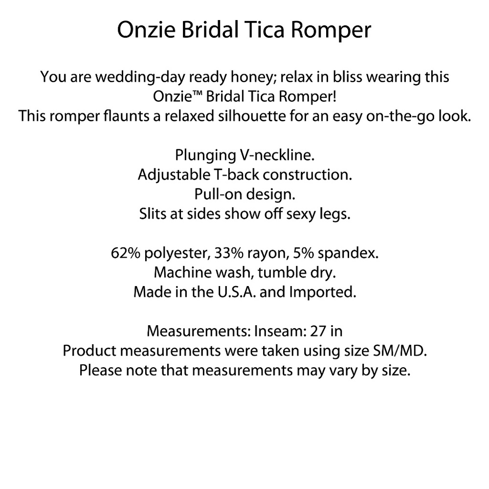 Onzie Bridal Tica Jumpsuit/Romper SLATE BLUE NWT - Picture 7 of 8
